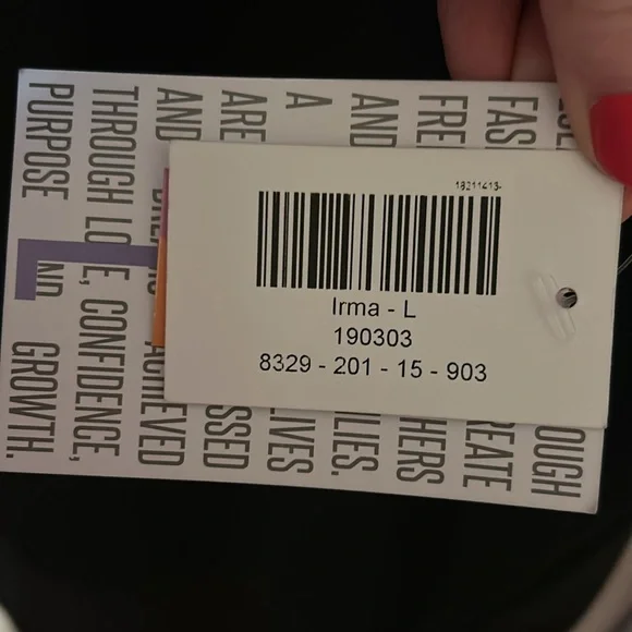 NWT Lularoe Irma Black Women's Top - Picture 2 of 3